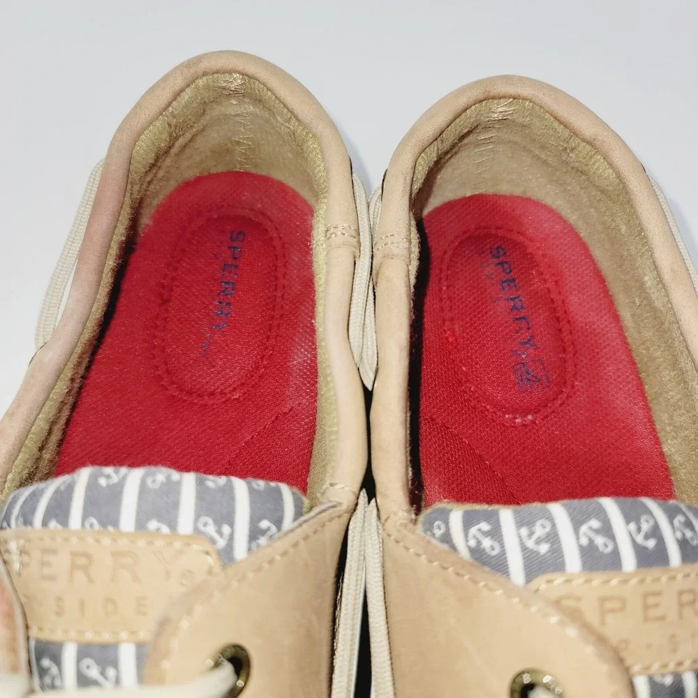 Sperry Top‎ Sider Womens Boat Shoes Size 7.5 Anchor Print Casual Shoes 9778994